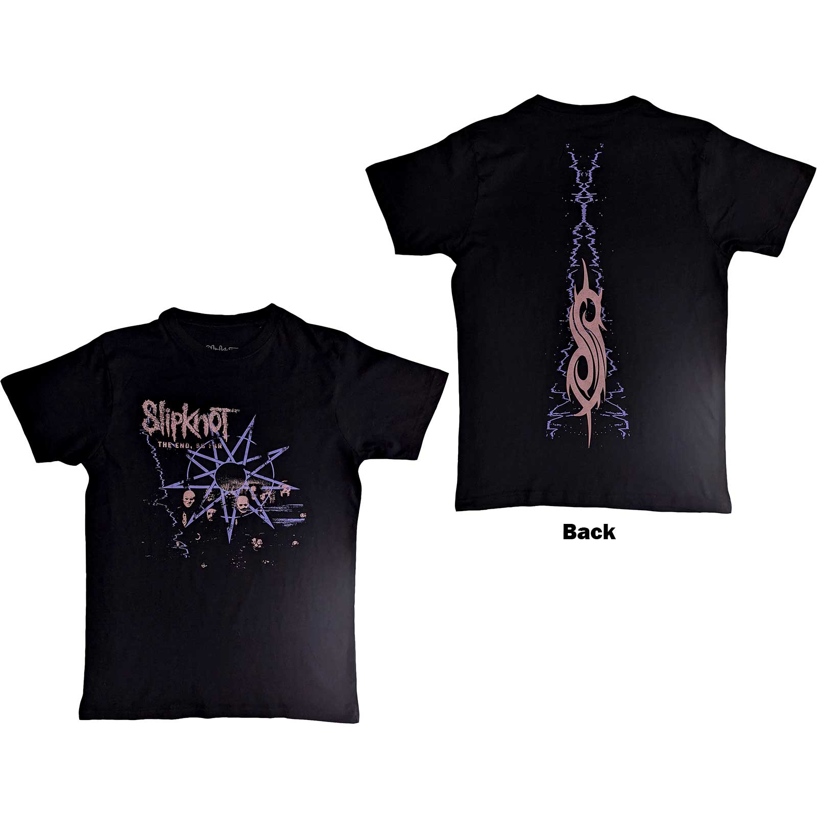 Slipknot Unisex T-Shirt: The End So Far Band Photo (Back Print) (Large)