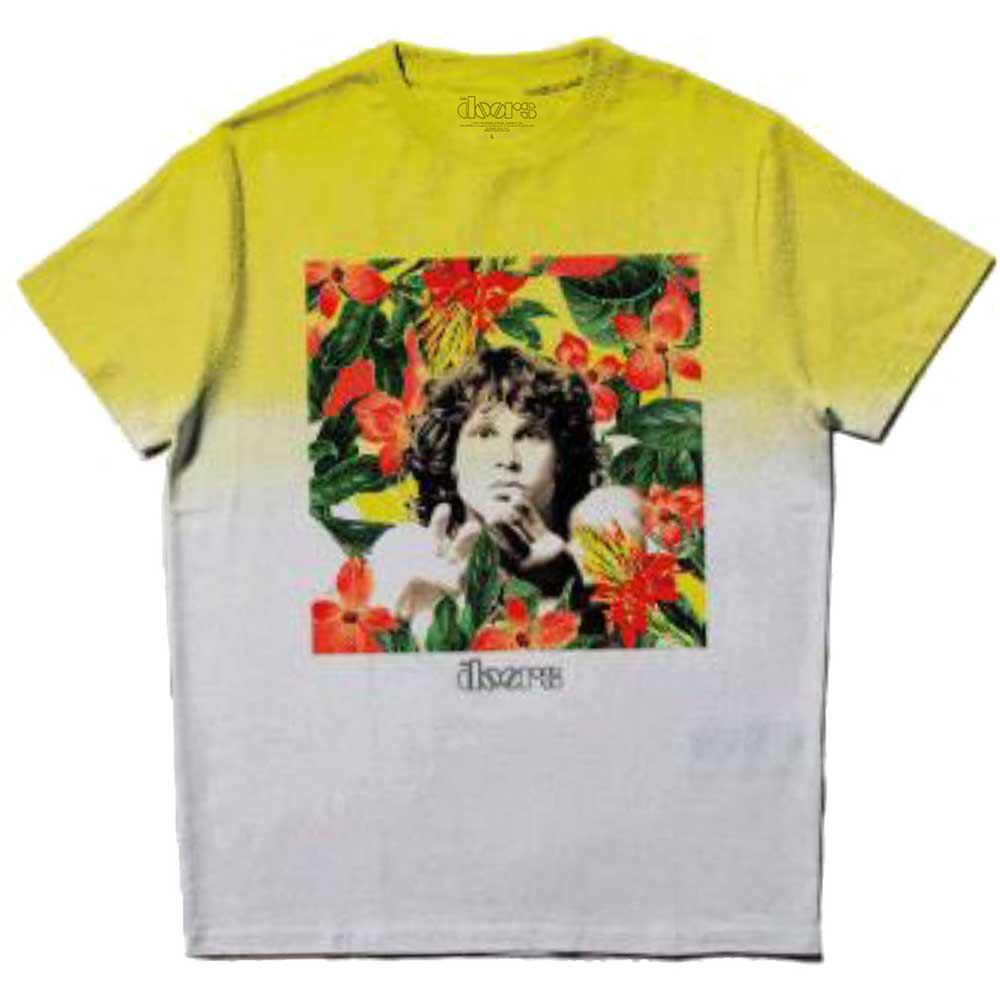 The Doors Unisex T-Shirt: Floral Square (Wash Collection) (Small)