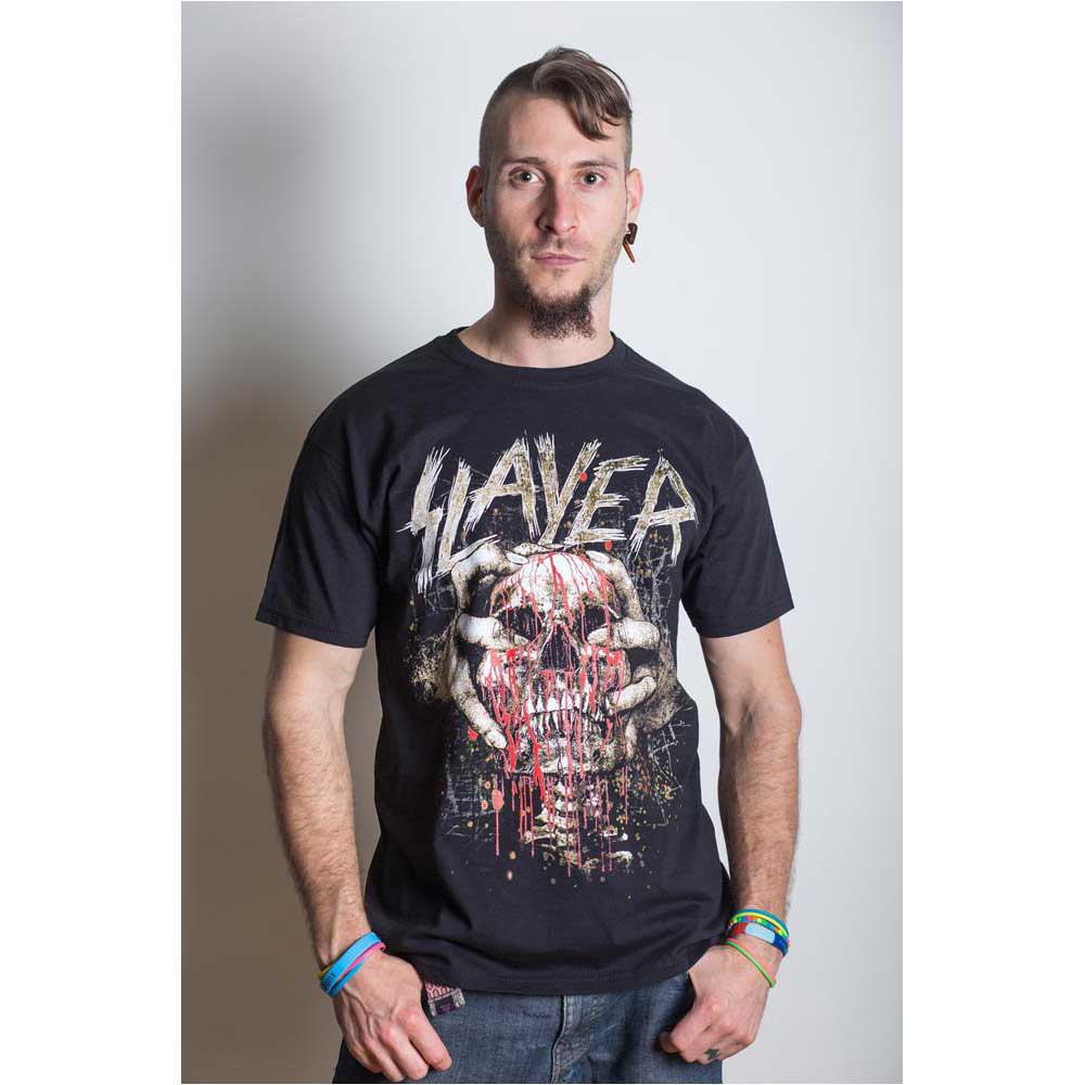 Slayer Unisex T-Shirt: Skull Clench (Large)