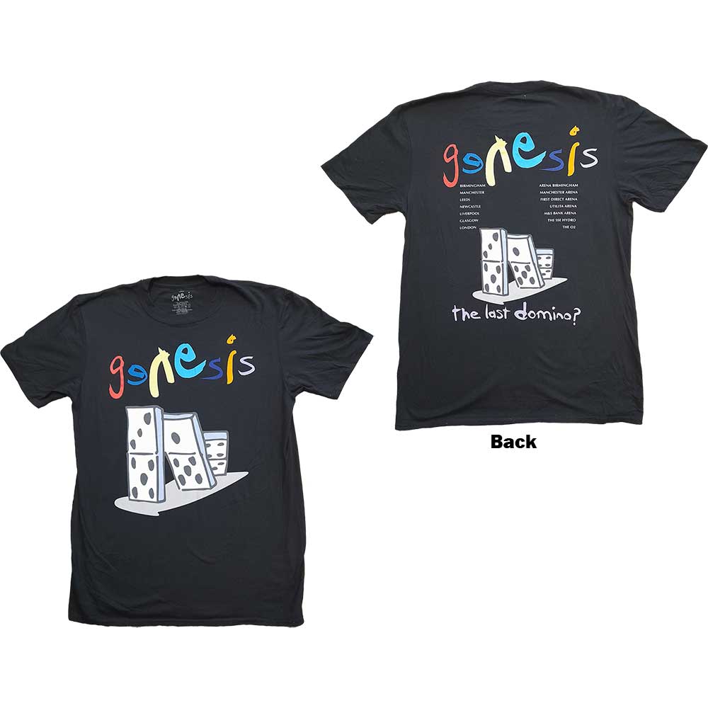 Genesis Unisex T-Shirt: Back Print (Back Print & Ex-Tour) (Small)