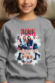 BlackPink Kpop Lasten Collegepaita - Bags - Harmaa - Unisex