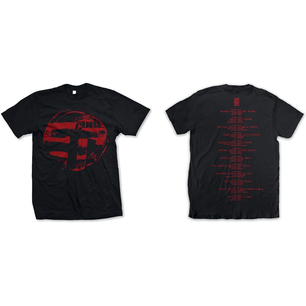 The Cure Unisex T-Shirt: Eastern Red Logo (Back Print/Ex. Tour) (Small)