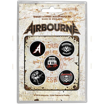 Airbourne Button Badge Pack: Boneshaker (Retail Pack)