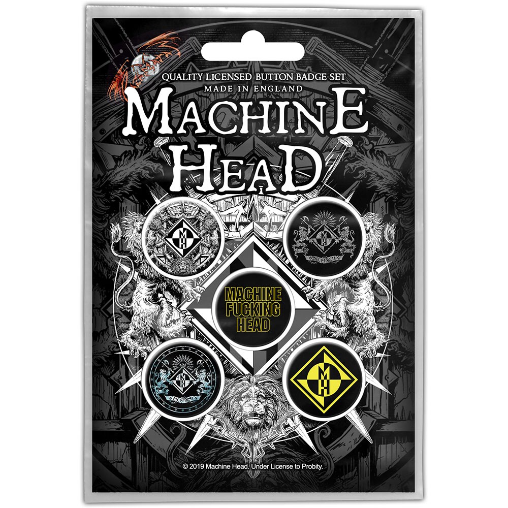Machine Head Button Badge Pack: Crest (Retail Pack)