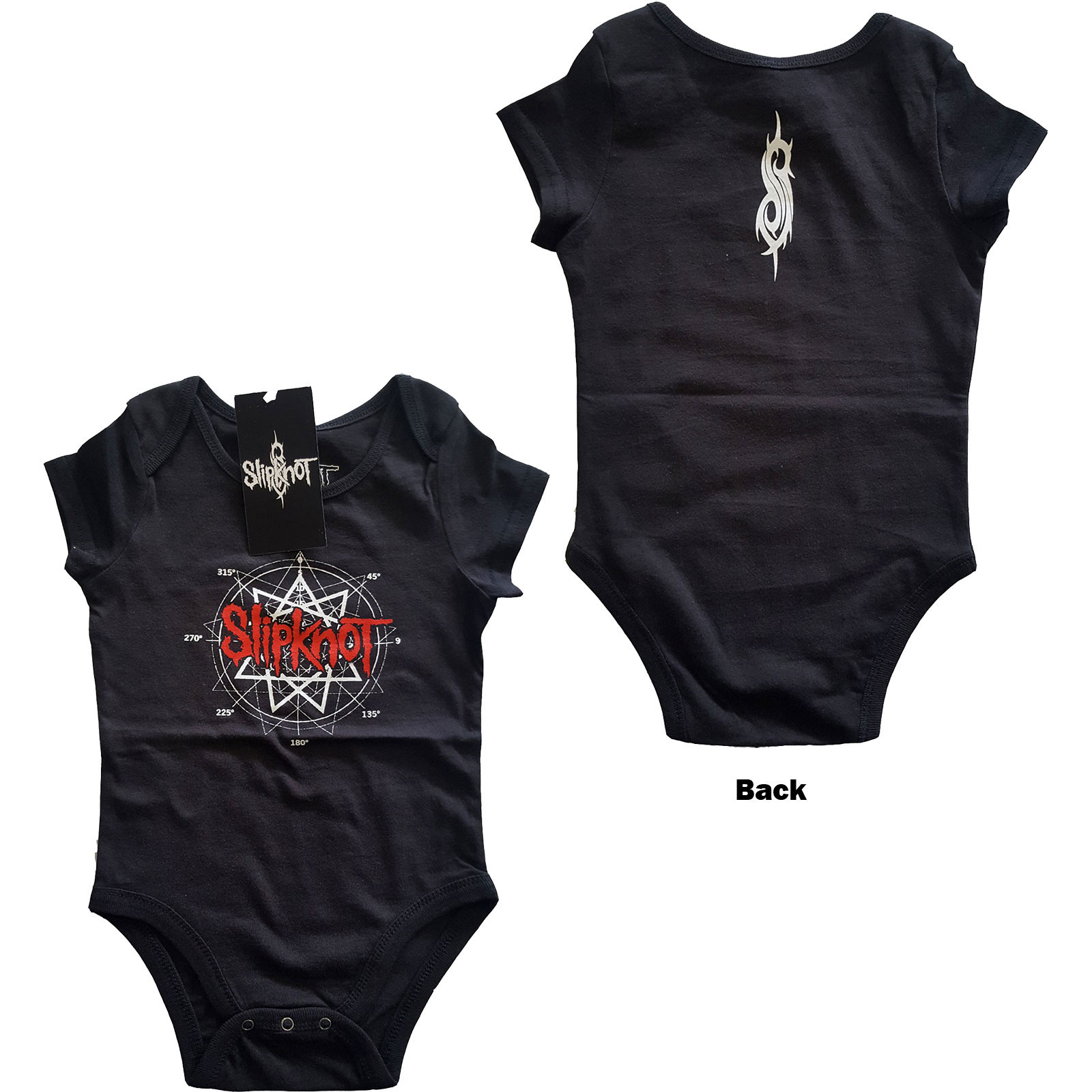 Slipknot baby sparkdräkt: Star Logo (Back Print) (24 Months) - 2