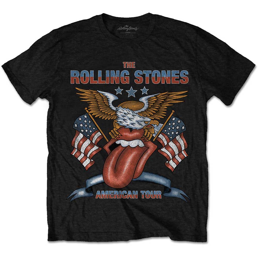 The Rolling Stones Unisex T-Shirt: USA Tour Eagle (Medium)