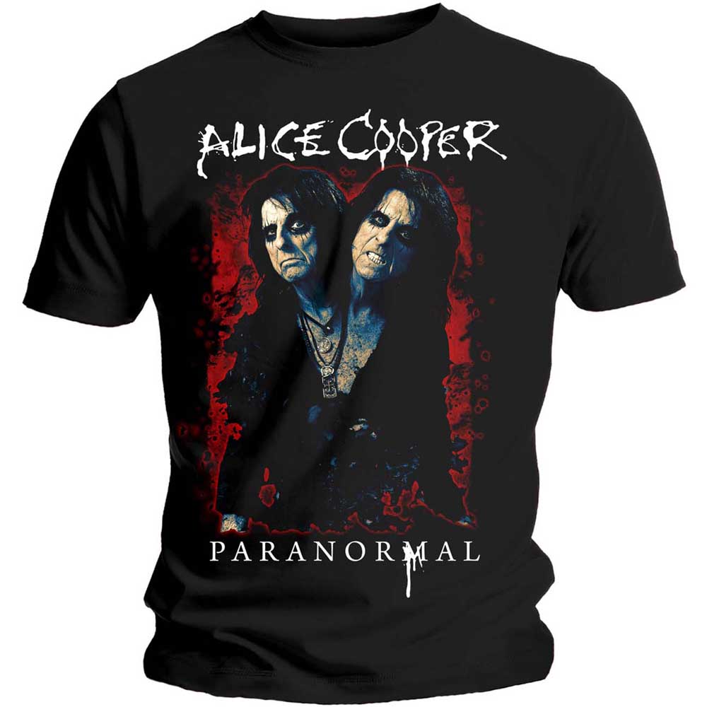 Alice Cooper Unisex T-Shirt: Paranormal Splatter (X-Large)