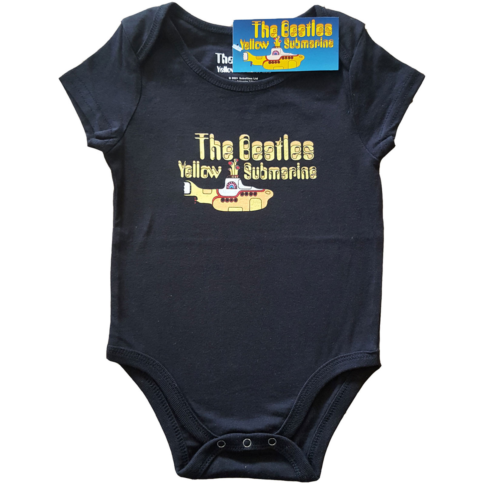 The Beatles Kids Baby Grow: Yellow Submarine Logo & Sub (3-6 Months) - 2