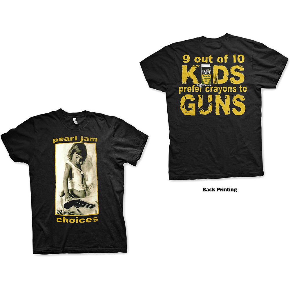 Pearl Jam Unisex T-Shirt: Choices (Back Print) (Medium)