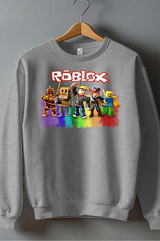 Roblox Barn Sweatshirt - Rob Friends - Grå - Unisex