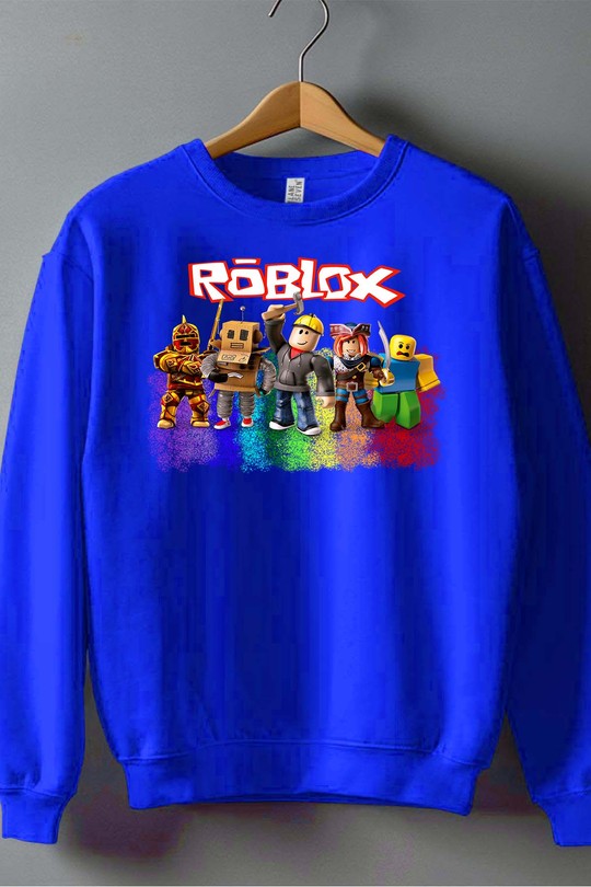 Roblox Børn Sweatshirt - Rob Friends - Kongeblå - Unisex