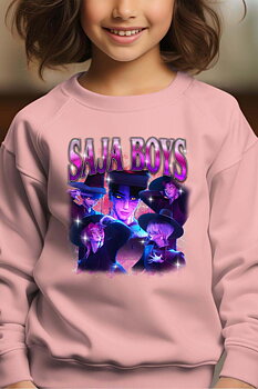 Saja Boys Kpop Demon Hunters Barn Sweatshirt - Demons - Rosa - Unisex