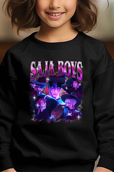 Saja Boys Kpop Demon Hunters Barn Sweatshirt - Demons - Svart - Unisex