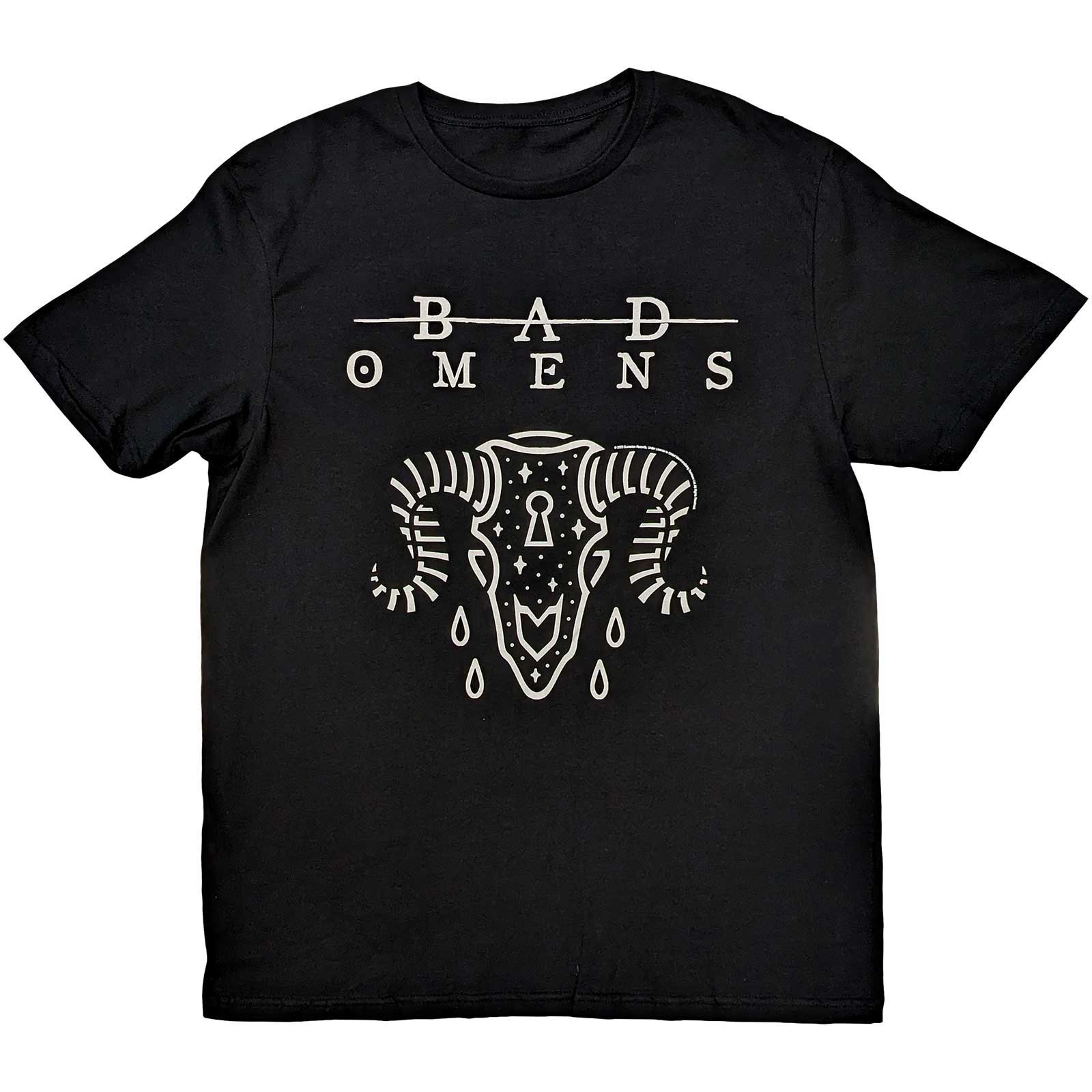 Bad Omens Unisex T-Shirt: Ram Skull  (Large)