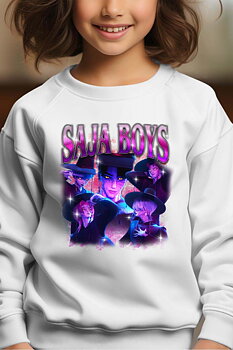 Saja Boys Kpop Demon Hunters Barn Sweatshirt - Demons - Vit - Unisex