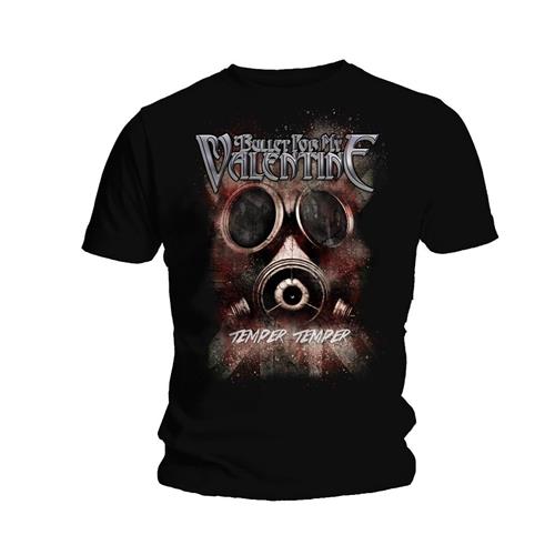 Bullet For My Valentine Unisex T-Shirt: Temper Temper Gas Mask (Large) - 2