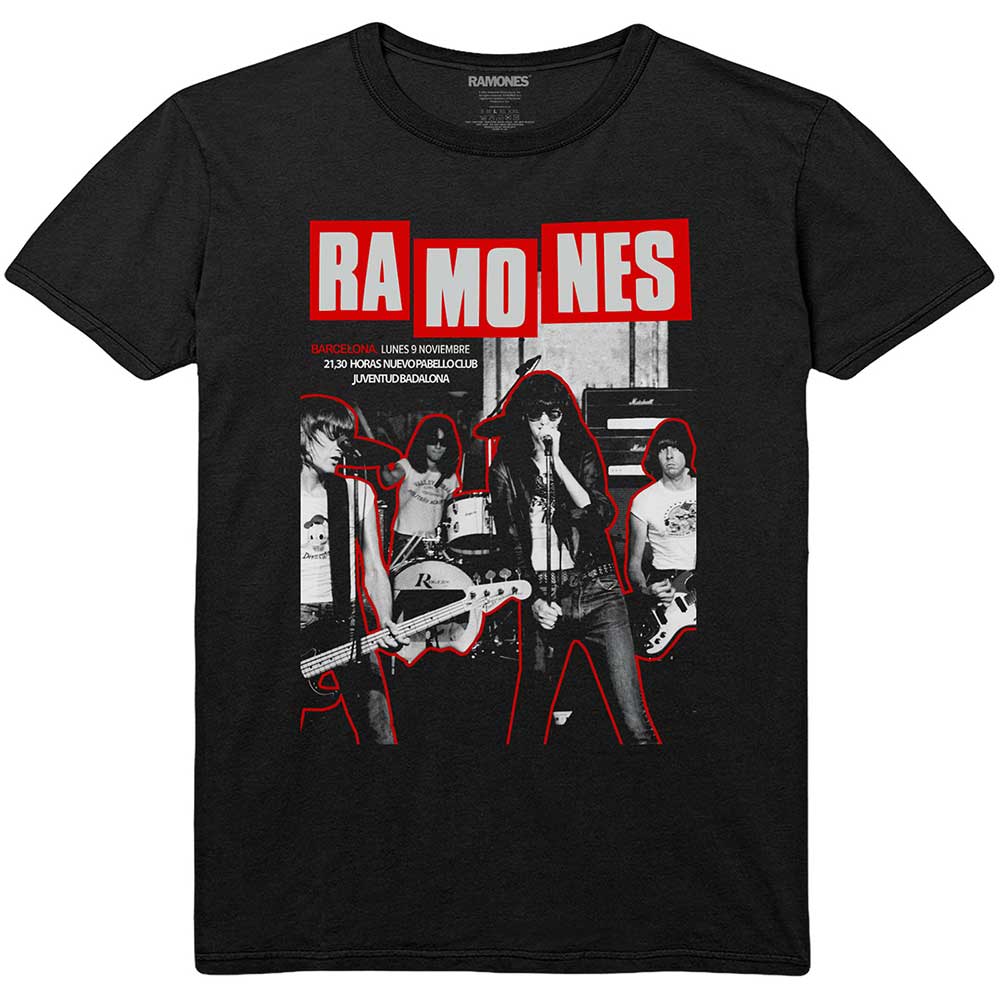 Ramones Unisex T-Shirt: Barcelona (Large)
