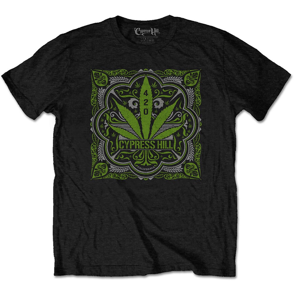 Cypress Hill Unisex T-Shirt: 420 Leaf (Large)