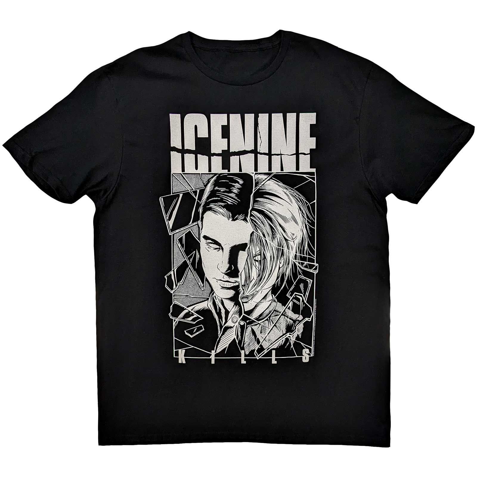 Ice Nine Kills Unisex T-Shirt: Shower Scene Split Face (Large)