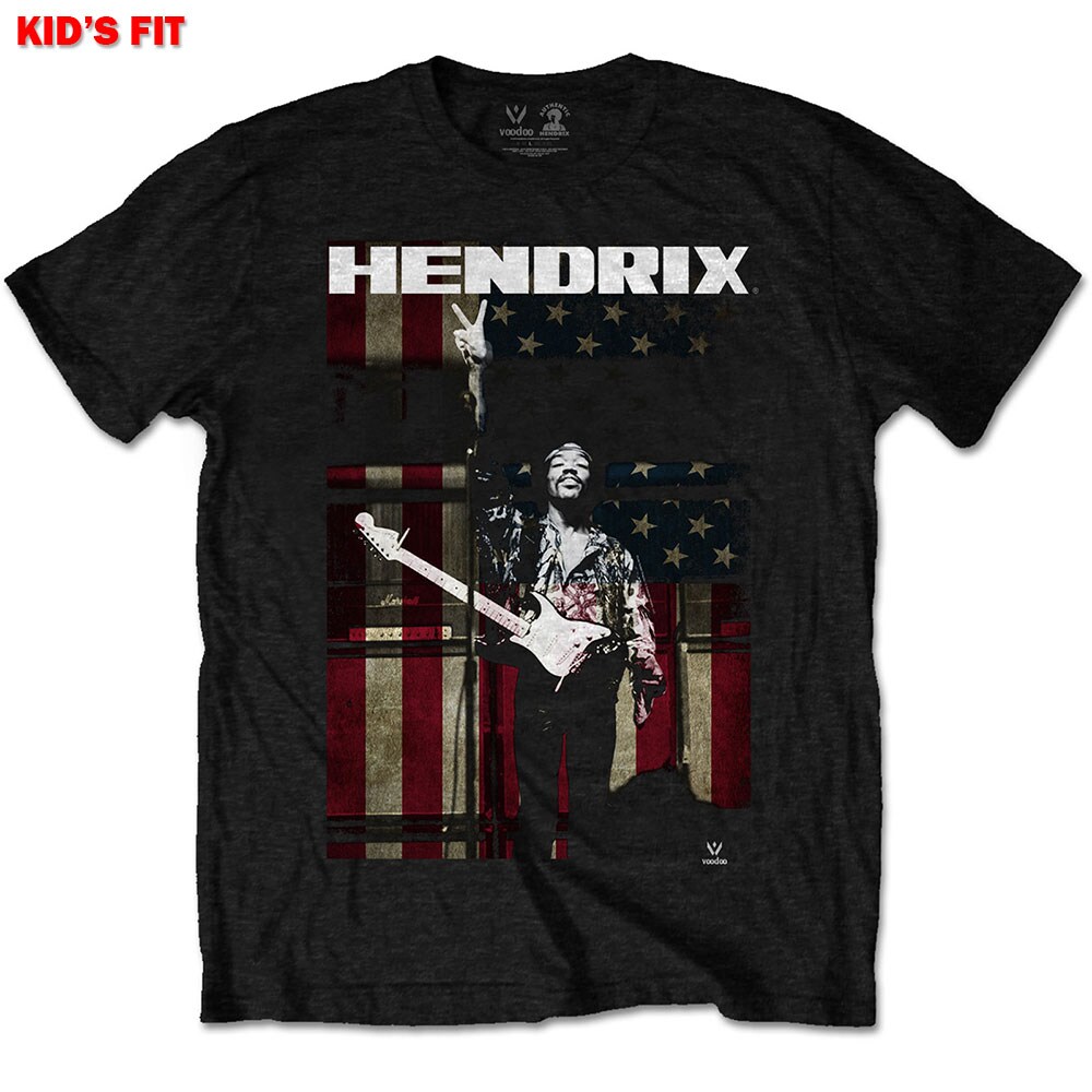 Jimi Hendrix Kids T-Shirt: Peace Flag (5-6 Years)