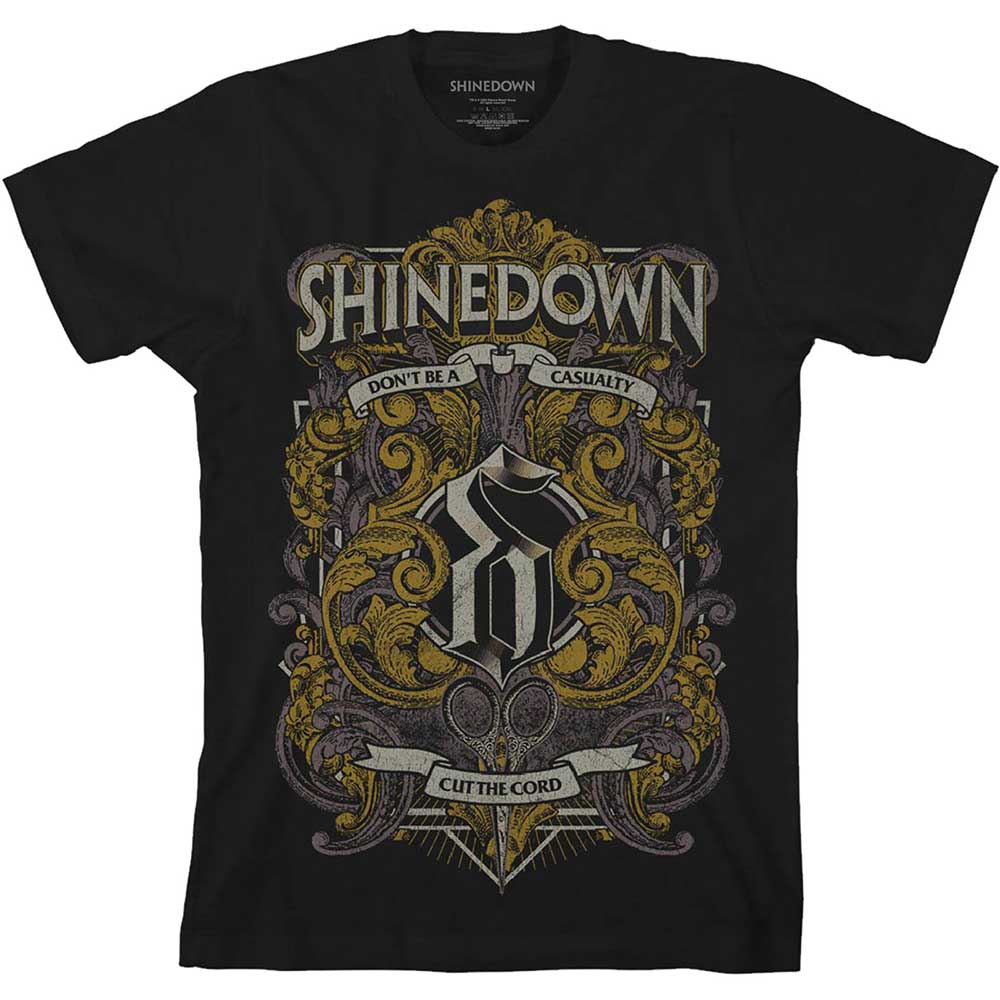 Shinedown Unisex T-Shirt: Ornamental Scissors (Large)