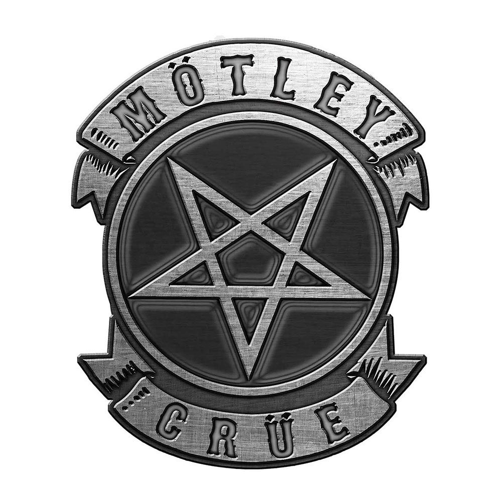 Motley Crue Pin Badge: Pentagram (Retail Pack)