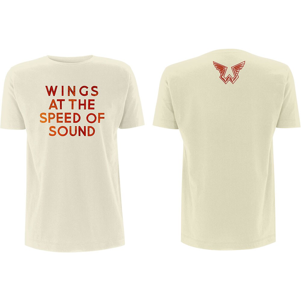 Paul McCartney Unisex T-Shirt: Wings at the Speed of Sound (Back Print) (Large)