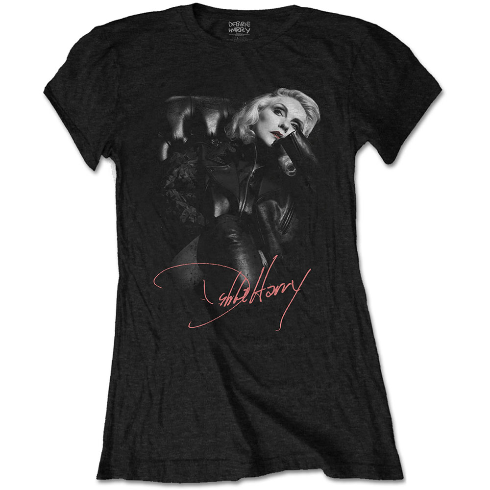 Debbie Harry Ladies T-Shirt: Leather Girl (Small)