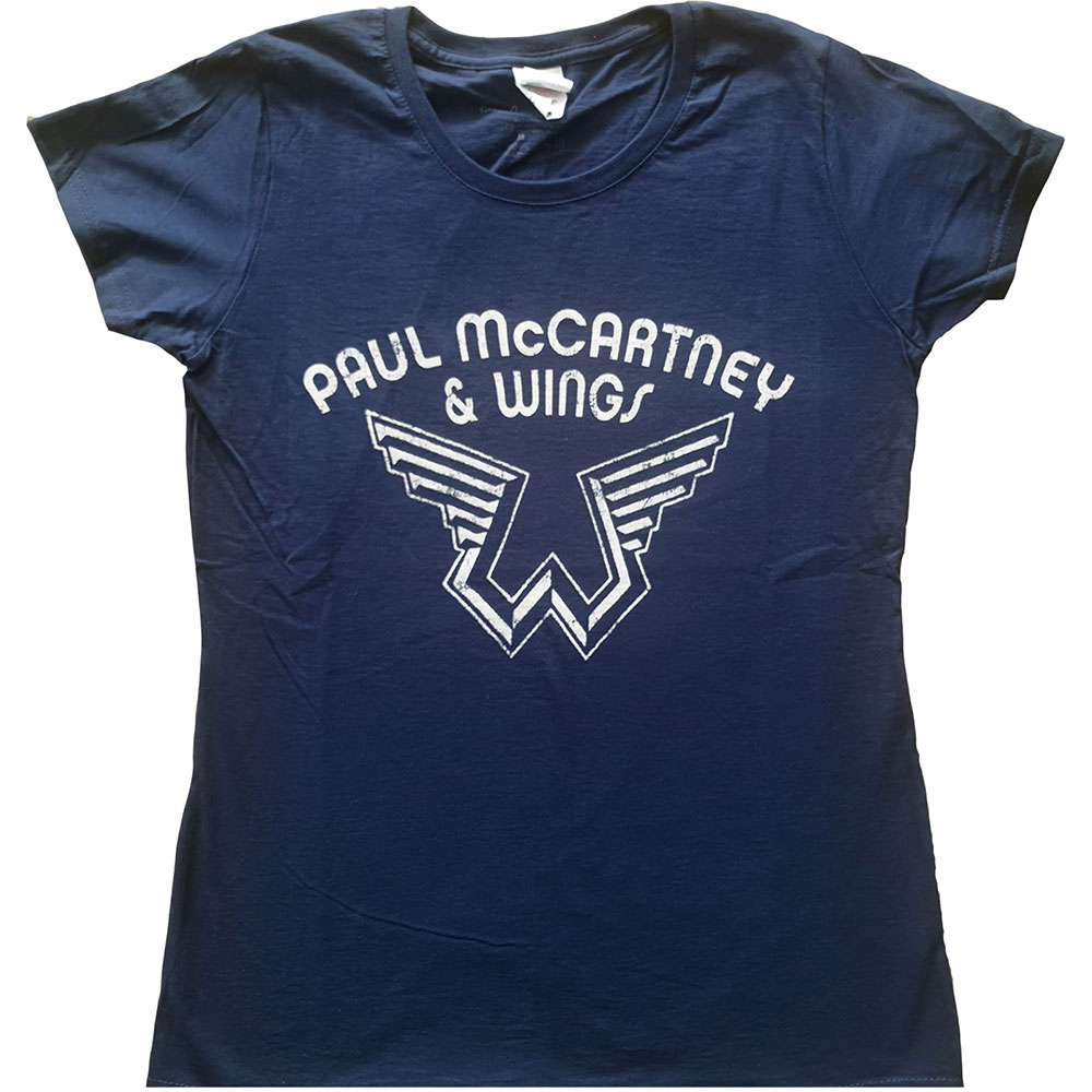 Paul McCartney Ladies T-Shirt: Wings Logo (X-Small)