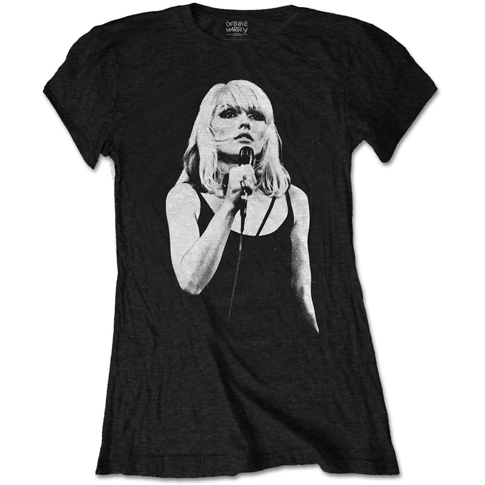 Debbie Harry Ladies T-Shirt: Open Mic. (Small)
