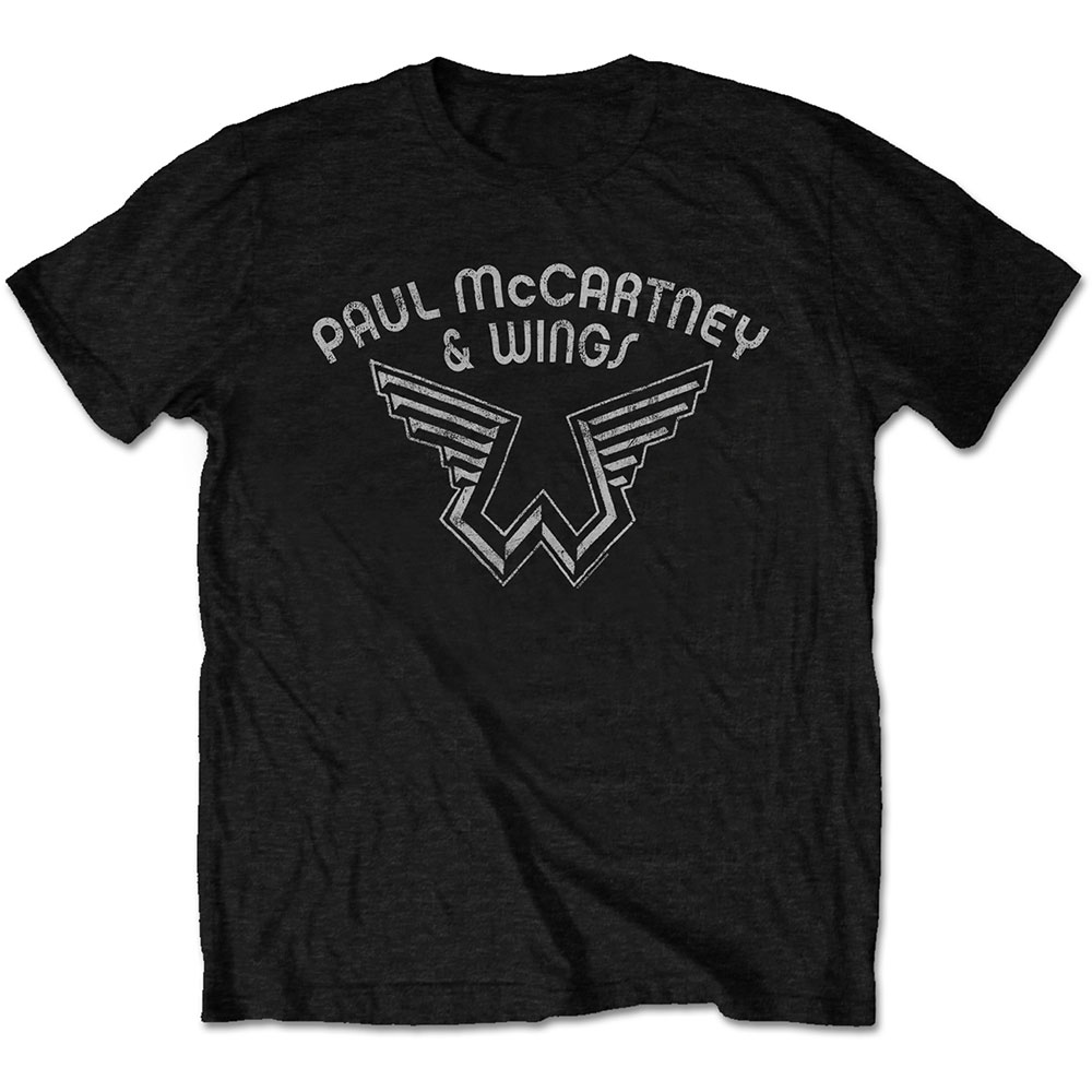 Paul McCartney Unisex T-Shirt: Wings Logo (Small)