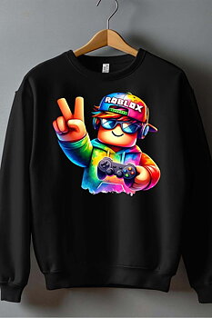 Roblox Barn Sweatshirt - Rob Friends - Svart - Unisex