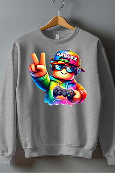 Roblox Barn Sweatshirt - Rob Friends - Grå - Unisex