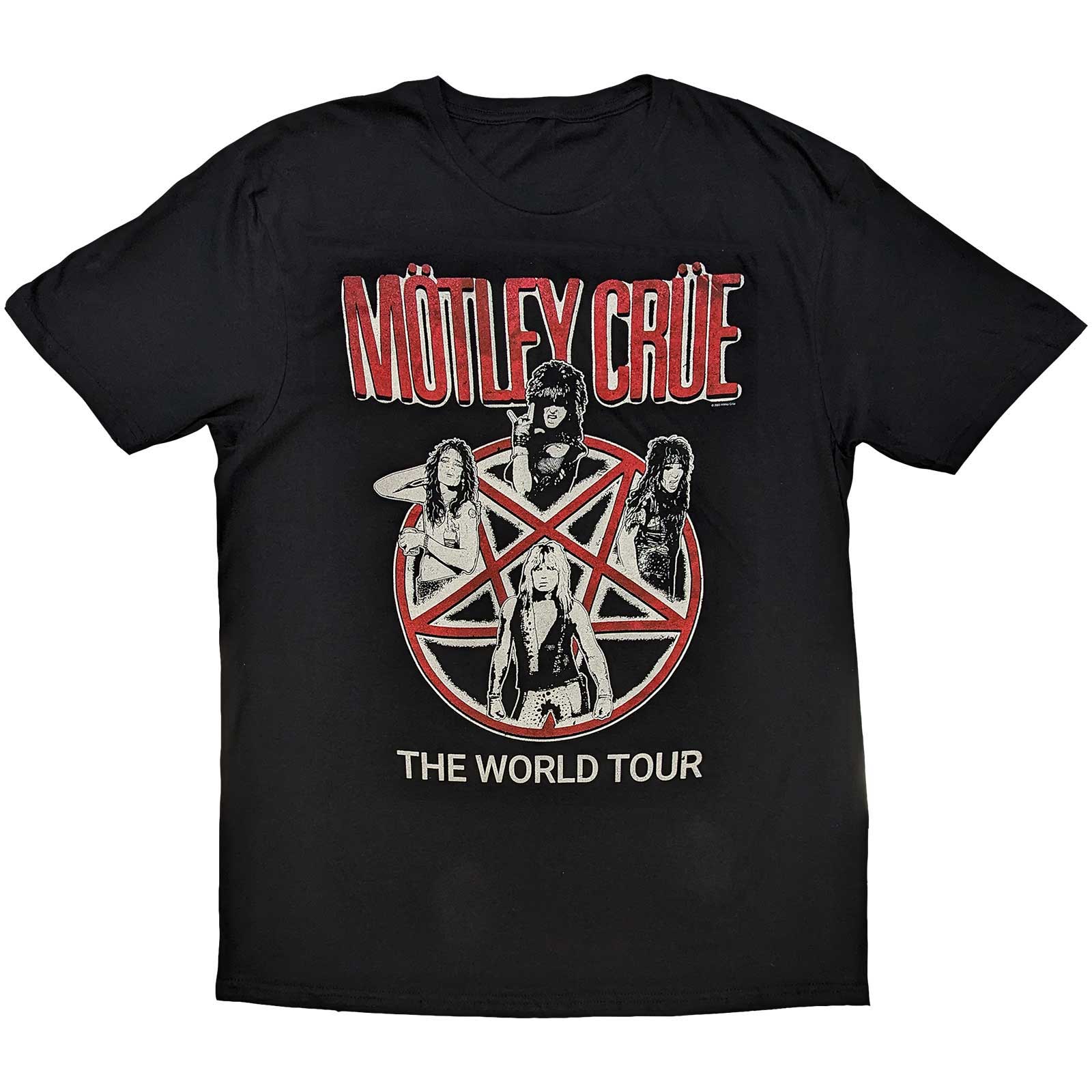 Motley Crue Unisex T-Shirt: Vintage World Tour  (Large)