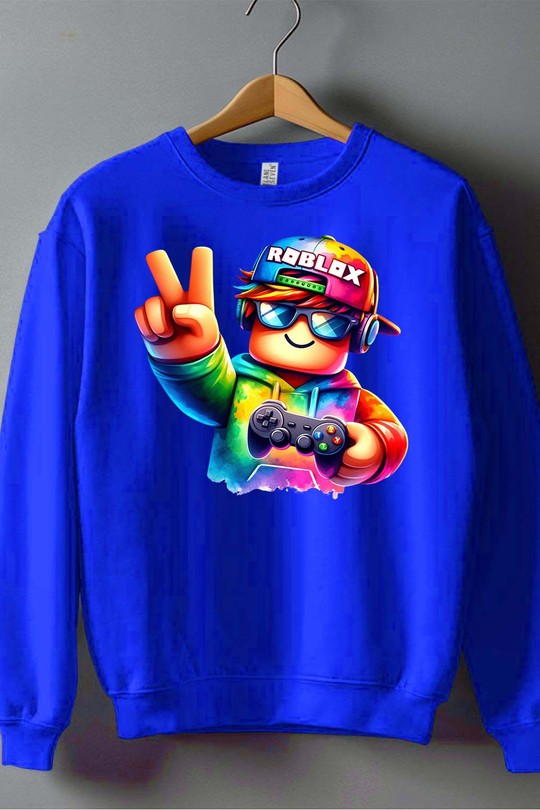 Roblox Barn Genser - Rob Friends - Kongeblått - Unisex