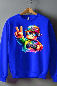 Roblox Barn Sweatshirt - Rob Friends - Kungsblå - Unisex