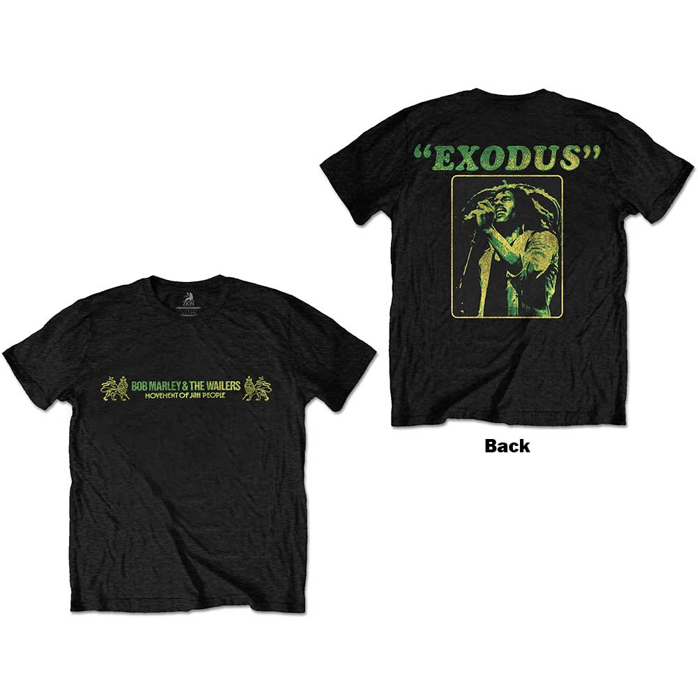 Bob Marley Unisex T-Shirt: Exodus (Back Print) (Medium)