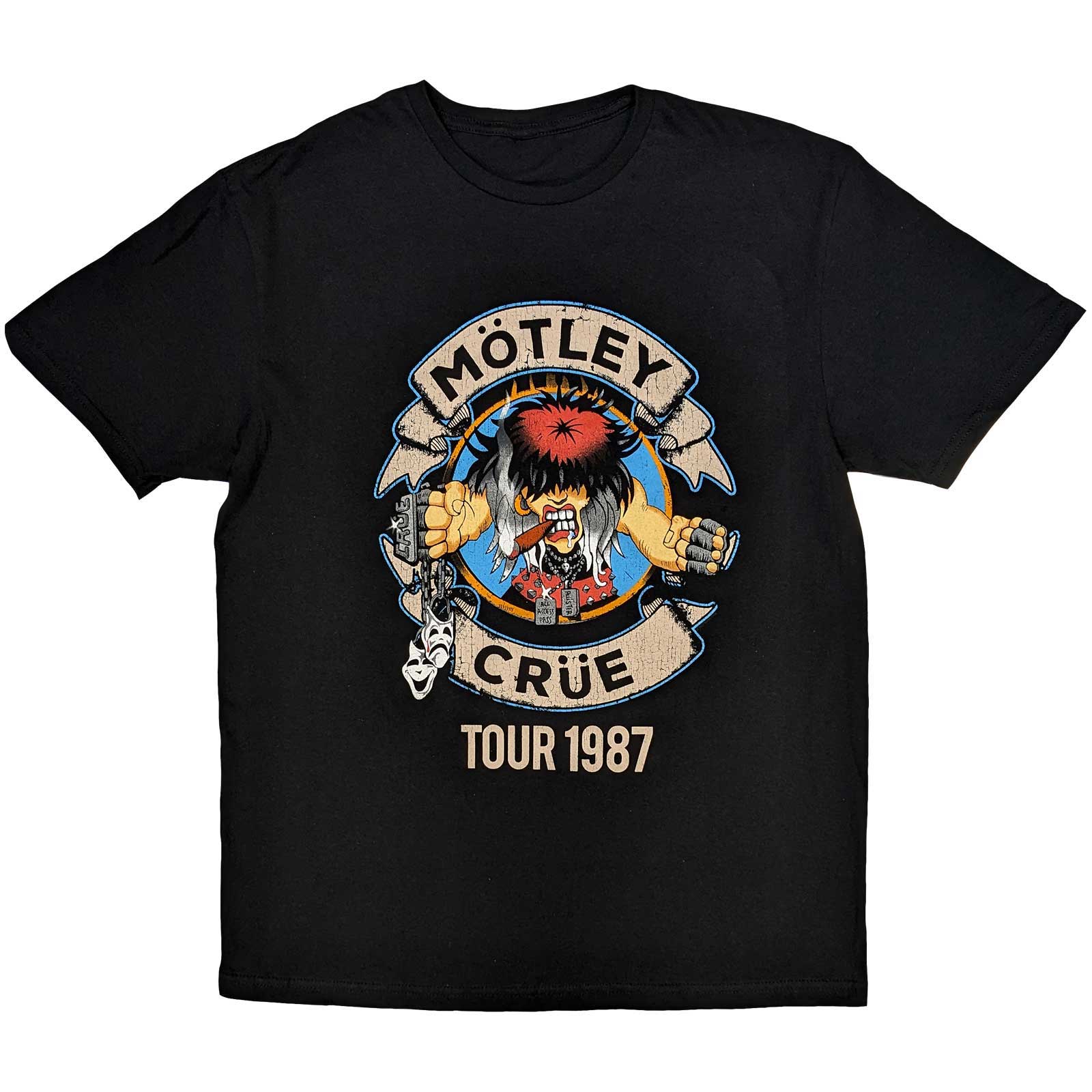 Motley Crue Unisex T-Shirt: Girls Girls Girls Tour '87 (Medium)