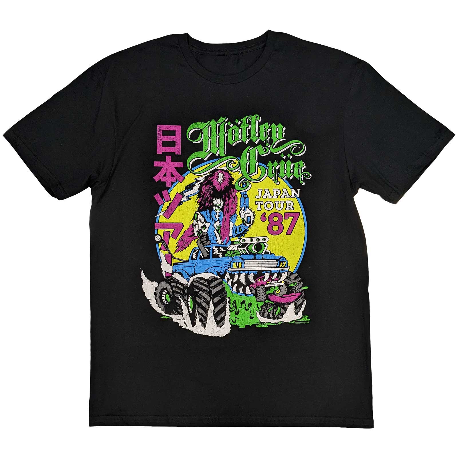 Motley Crue Unisex T-Shirt: Girls Girls Girls Japanese Tour '87 (Medium)
