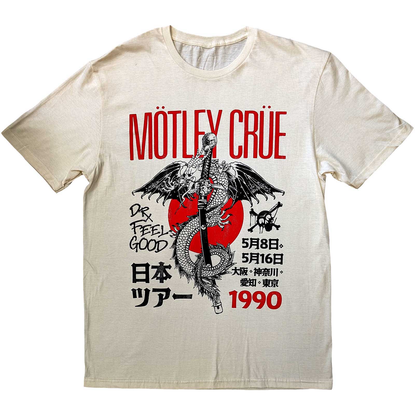 Motley Crue Unisex T-Shirt: Dr. Feelgood Japanese Tour '90  (Medium)