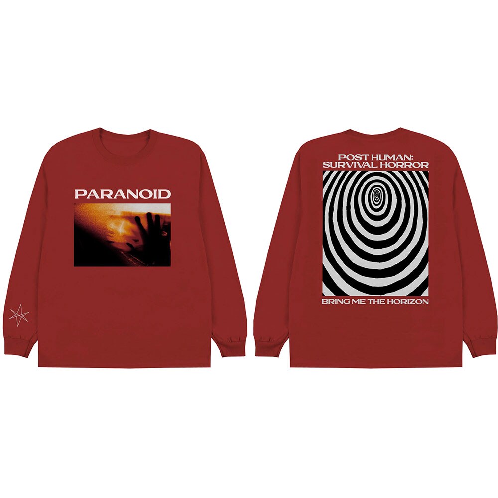 Bring Me The Horizon Unisex Long Sleeved T-Shirt: Paranoid (Back Print) (XX-Large)