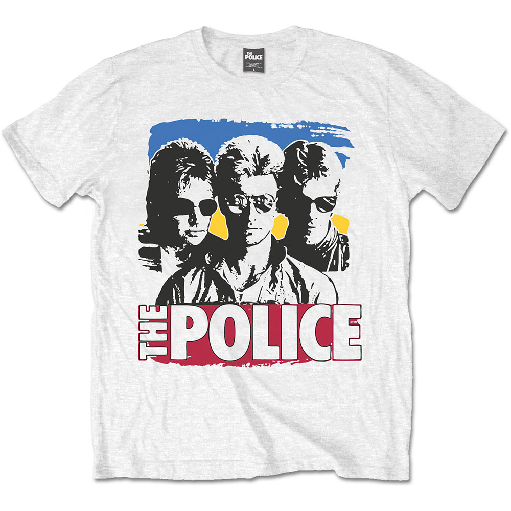 The Police Unisex T-Shirt: Band Photo Sunglasses (Medium)