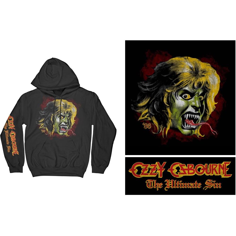 Ozzy Osbourne Unisex Pullover Hoodie: Ozzy Demon (Large)