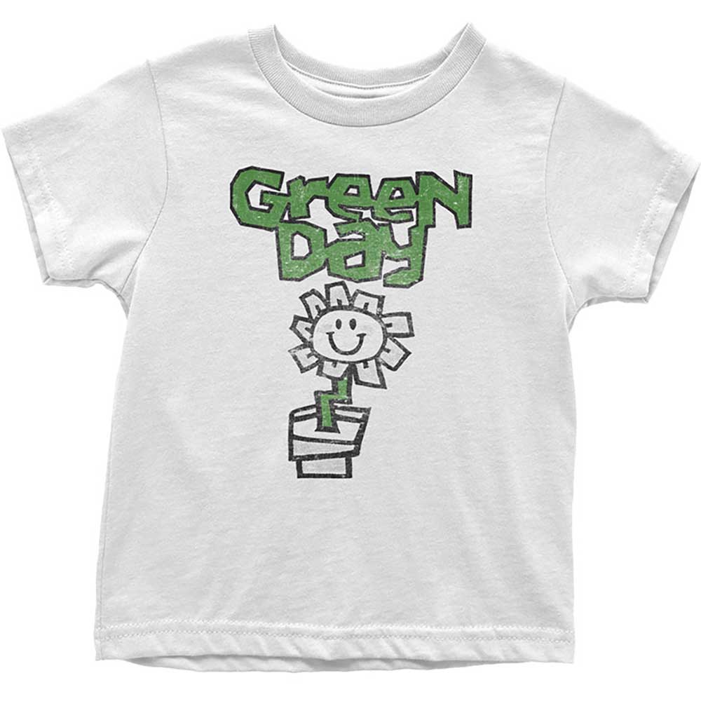 Green Day Kids T-Shirt: Flower Pot (7-8 Years)
