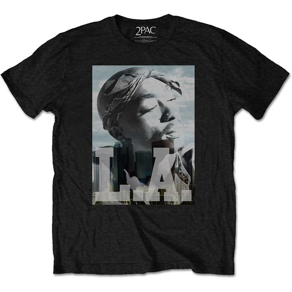 Tupac Unisex T-Shirt: LA Skyline (X-Large) - 2
