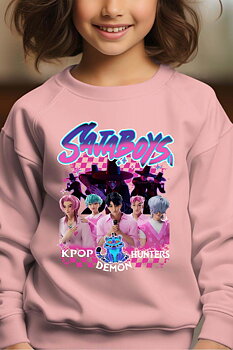 Saja Boys Kpop Demon Hunters Barn Sweatshirt - Hunters - Rosa - Unisex