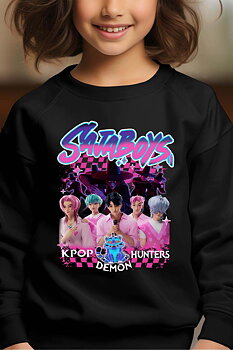 Saja Boys Kpop Demon Hunters Barn Sweatshirt - Hunters - Svart - Unisex