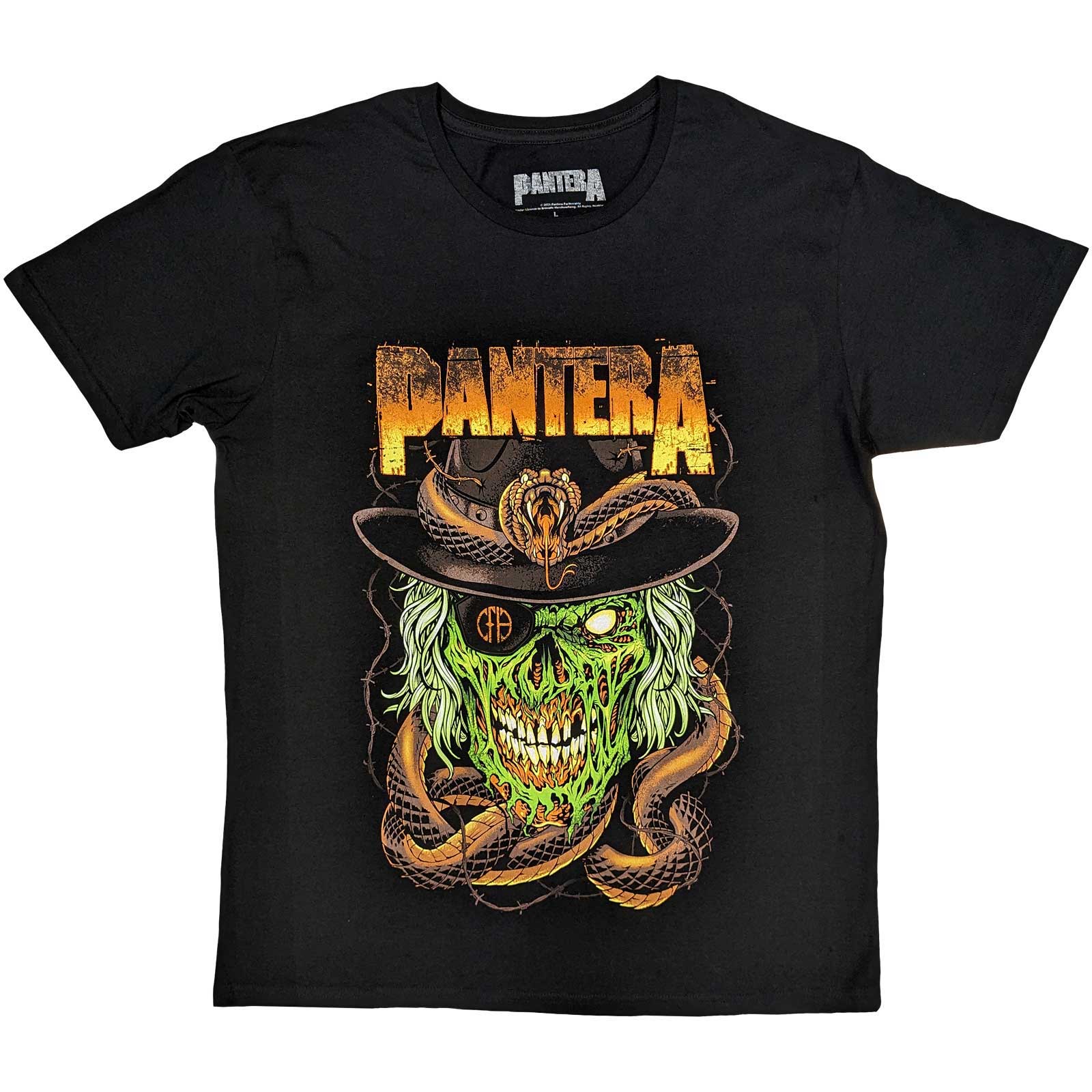 Pantera Unisex T-Shirt: Snake & Skull (Medium)
