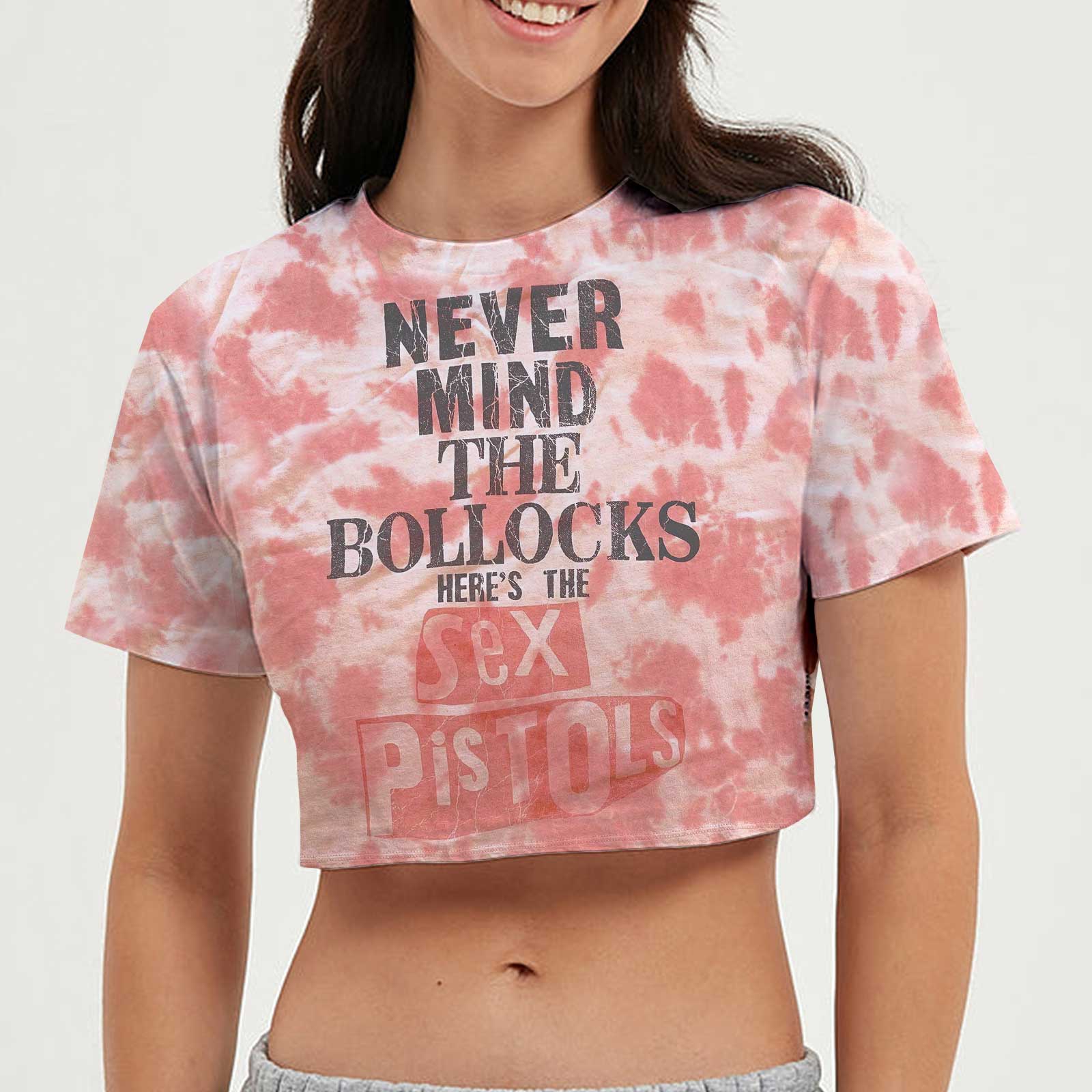 The Sex Pistols Ladies Crop Top: Never Mind the Bollocks (Wash Collection) (Medium)