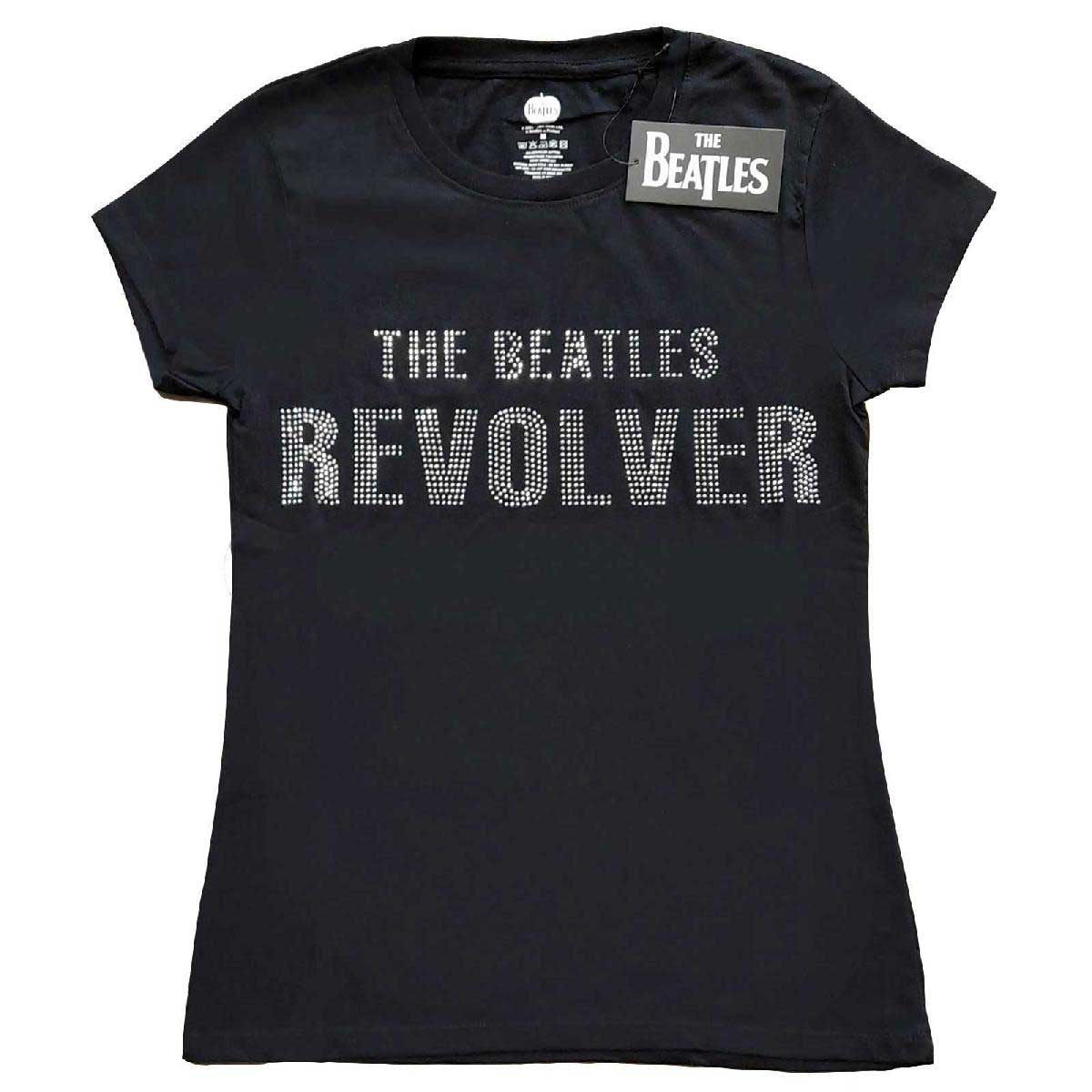 The Beatles Ladies Embellished T-Shirt: Revolver (Diamante) (X-Large)